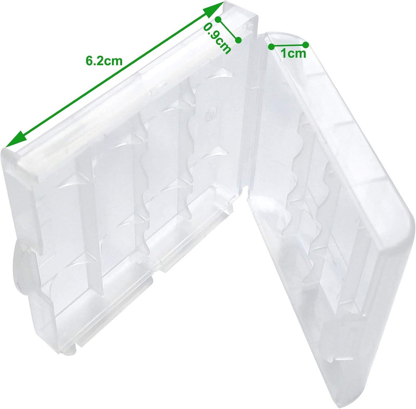 Battery Storage Case for AA/AAA, Battery Holder Box (6Pack Clear)