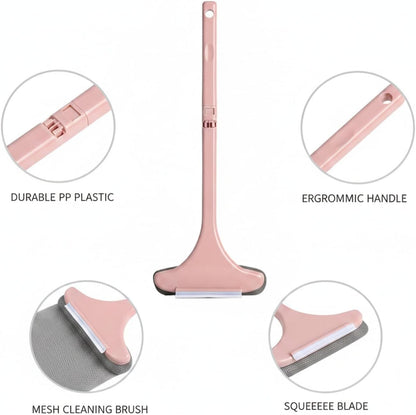 Versatile Double-Sided Screen & Glass Cleaning Brush, Multipurpose Mesh Tool for Fixed Windows, Durable PP Plastic