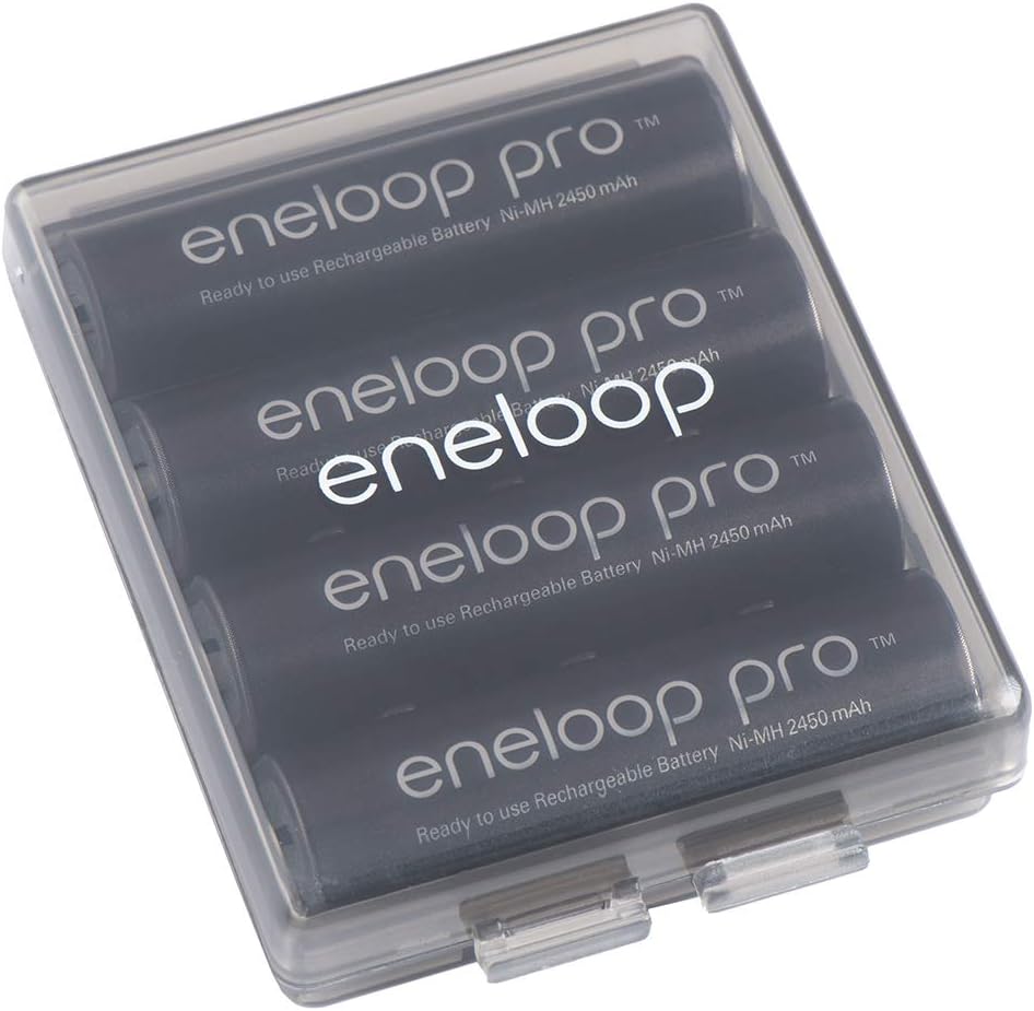 Eneloop Panasonic BQ-CASEK6SA pro Battery Storage Cases with 4AA or 5AAA Battery Capacity, Obsidian Gray (Pack of 6)