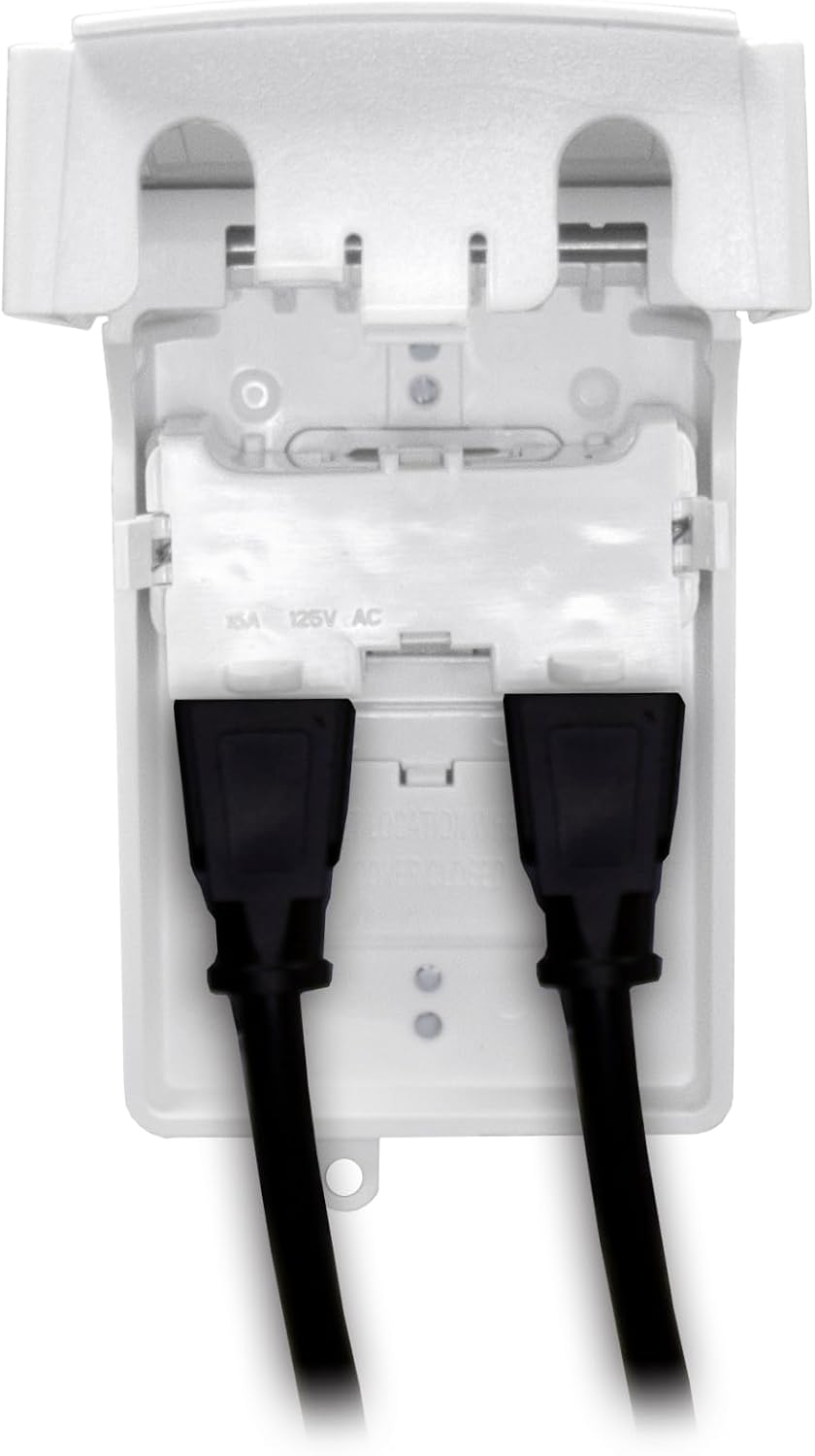 Sigma 14440WH Weatherproof Slimline In Use Vertical Receptacle Cover, White