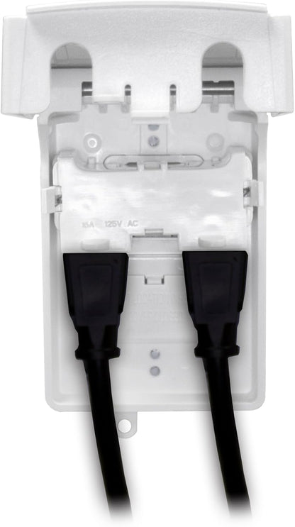 Sigma 14440WH Weatherproof Slimline In Use Vertical Receptacle Cover, White
