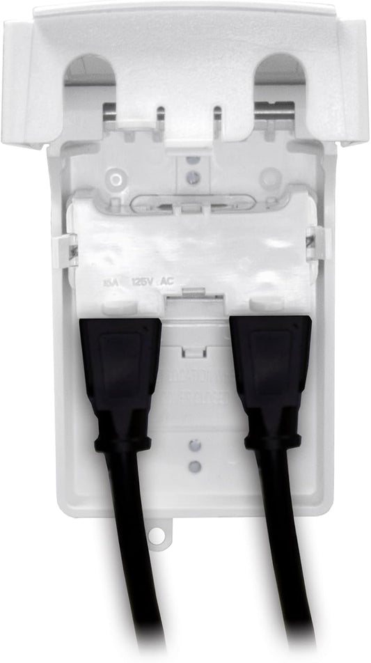 Sigma 14440WH Weatherproof Slimline In Use Vertical Receptacle Cover, White