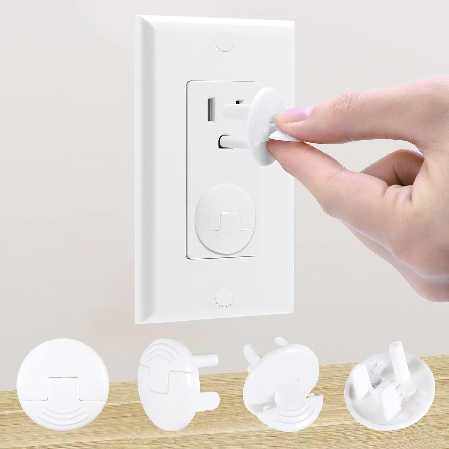 PRObebi Outlet Covers Baby Proofing White - 38 Pack Plug Covers for Electrical Outlets, Child Proof Socket Covers, Baby Safety Products for Home, Office, Easy Insatllation