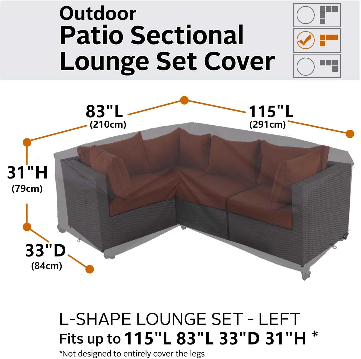 Patio Deck Box Cover, 63x30 Inch Fire Pit Covers with Straps and Handles, Waterproof Heavy Duty Outdoor Furniture Winter Cover for Keter, Suncast, Lifetime Container
