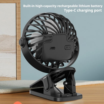 Portable Mini Clip On Fan – 4-in-1 USB Desk Fan with Night Light, Wall-Mounted Stand, Strong Clamp, 3 Speeds, Quiet Circulating Rechargeable Personal Fans for Dorm Bedroom Office Stroller (Pink)