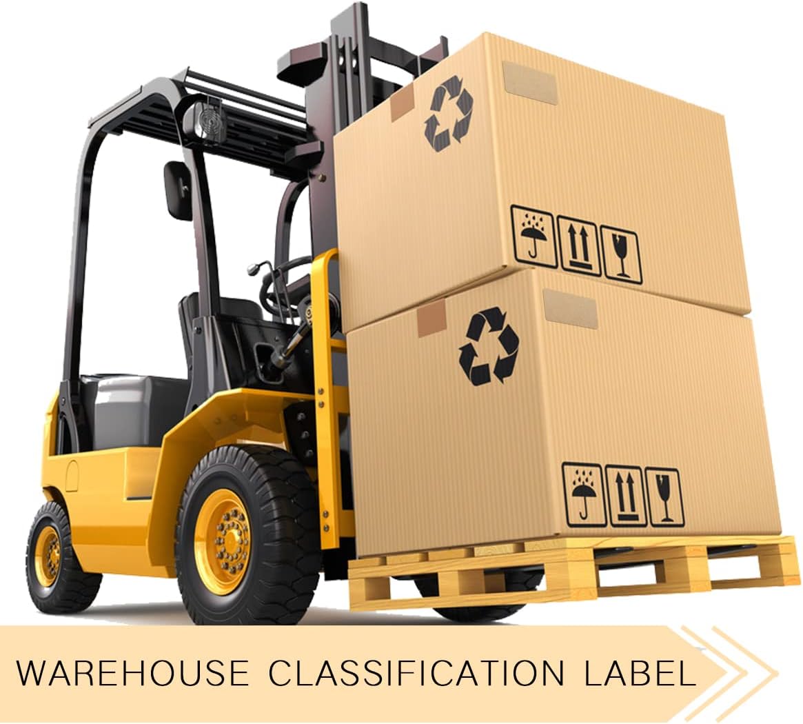 PARLAIM 3 x 5 inch Rectangle Sticker Labels, 250PCS Adhesive Color Coding Stickers for Moving Box Inventory Label, Fluorescent Green