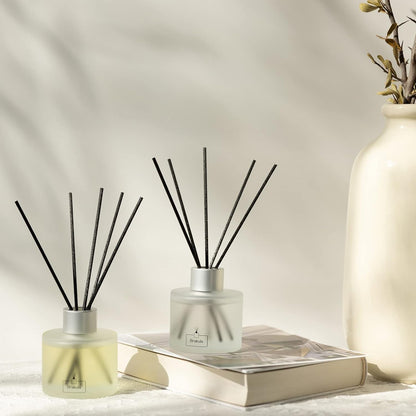 Brakula Reed Diffuser Set, 100ml Black Vanilla Scented Oil Diffuser for Bathroom, Home Fragrance for Living Room, Office