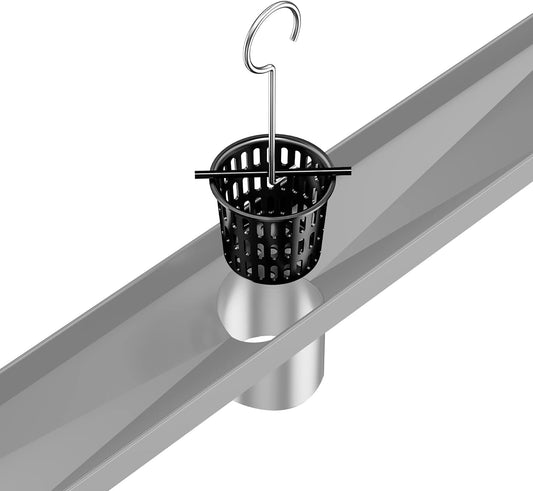 Neodrain Shower Drain Hair Catcher – Stainless Steel Hair & Debris Strainer with Lifting Hook, Hair Trap Filter Basket for Bathroom Drains, Reusable Hair Strainer for Clog-Free Drains