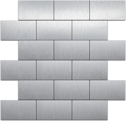 DICOFUN 10-Sheet Polished White Thick PVC Peel and Stick Backsplash, Ceramic Look Subway Tile White Kitchen Backsplash Peel and Stick Wall Tiles