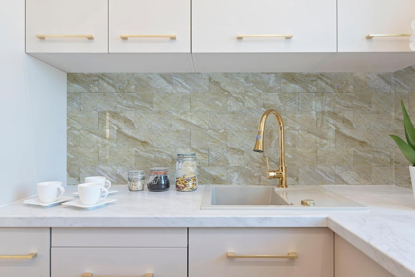 2026 New Upgrade Peel and Stick Backsplash Tile, Peel and Stick 11.34" X 11.57" Wall Tile for Kitchen, Bathroom, Fireplace, Laundry (Beige Ecru, 10 Packs)