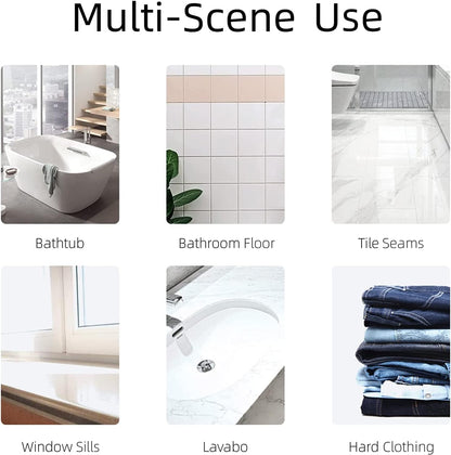 2-Pack Scrub Brush for Cleaning with Long Handle,Medium Firm Brush Bathroom Cleaning Supplies and Bathtub Cleaner and Shower Cleaning Brush,Multi-Scene Use for Kitchen or Carpet Brush,White&Green