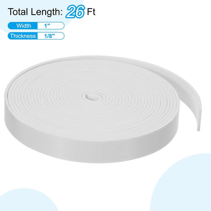 PATIKIL Weather Stripping Door Seal Strip, 3/8 Inch x 1/4 Inch x 32 Ft Self Adhesive Soundproof High Density Foam Tape Insulation for Door Window Air Conditioning, White - Colors A