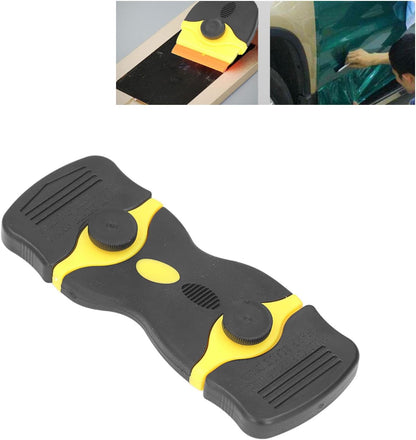 2 in 1 Scraper Tool Premium Dual Head Scraper with Replaceable Blades for Kitchen Bathroom Glass Stove Oven Cleaning Heavy Duty ABS Plastic and Metal Construction 2 Pack 5 I (Black Yellow)