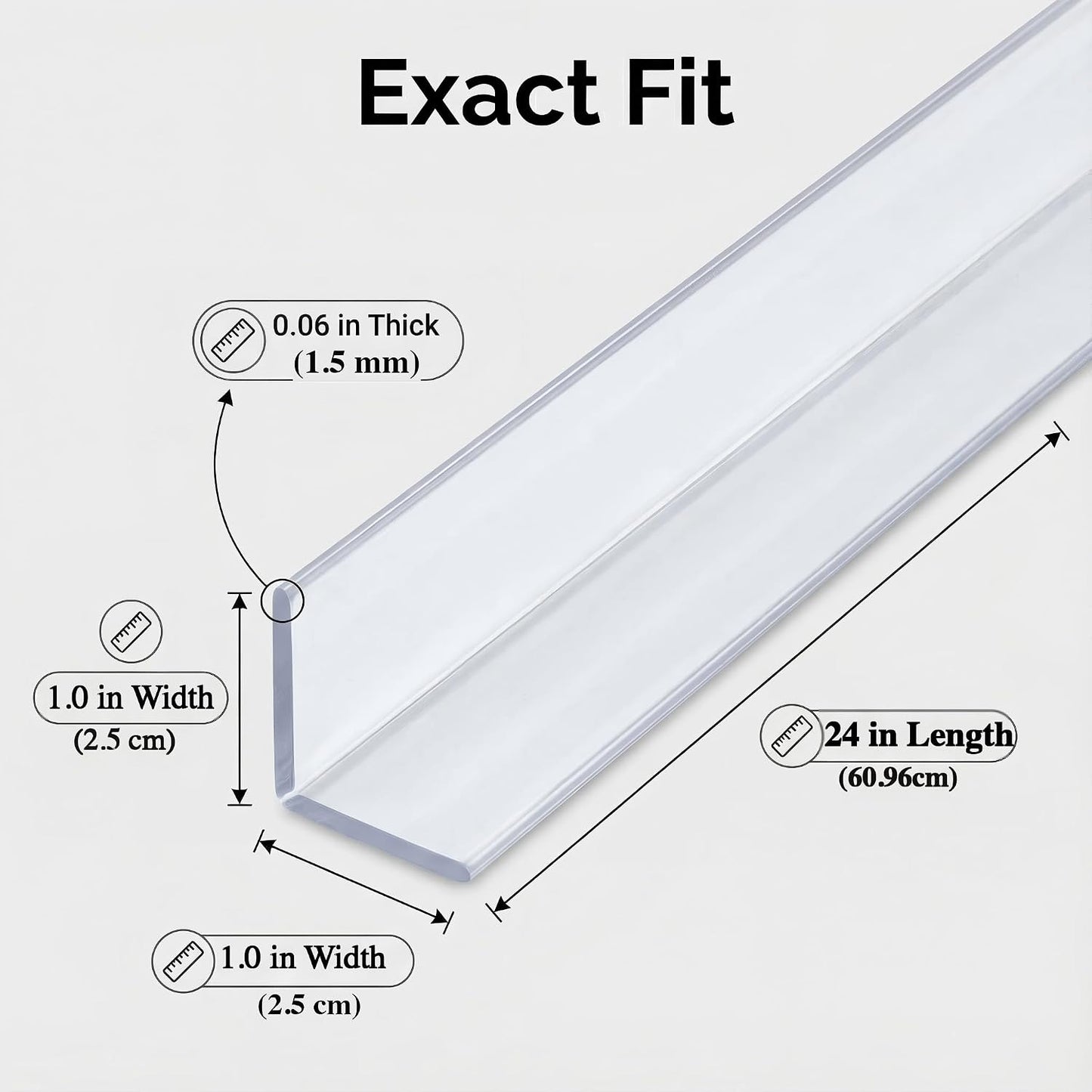 Wall Corner Protector, Walls Edge Protector，Self-Adhesive Wall Corner Guards,PVC Double Side Edge Protector， Furniture Stairs Guard (Gray 2PCS 90cm/35.4in)