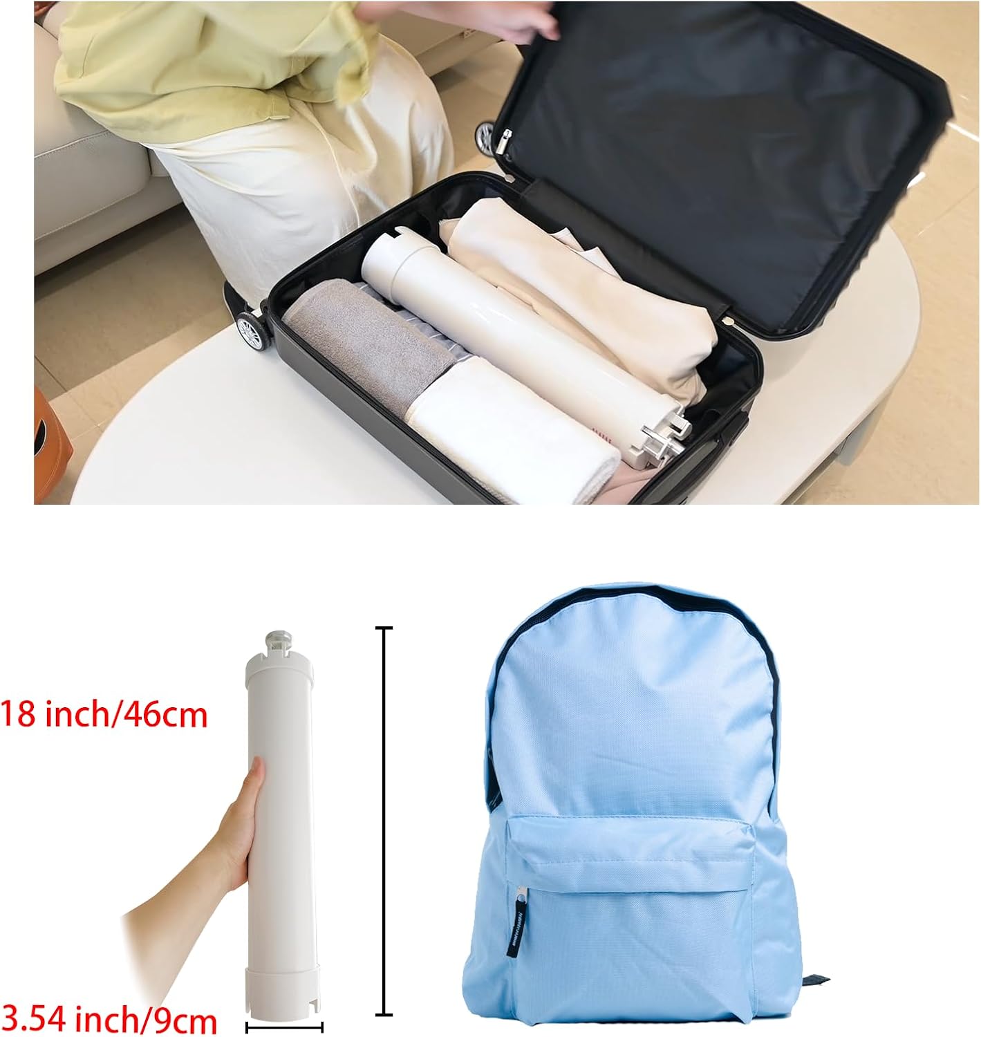 JOOM Tripod Clothes Drying Rack, Garment Rack Portable and Foldable Space Saving Laundry Drying Rack - Drying Rack Clothing Floor Folding Balcony Bedroom Household Wooden