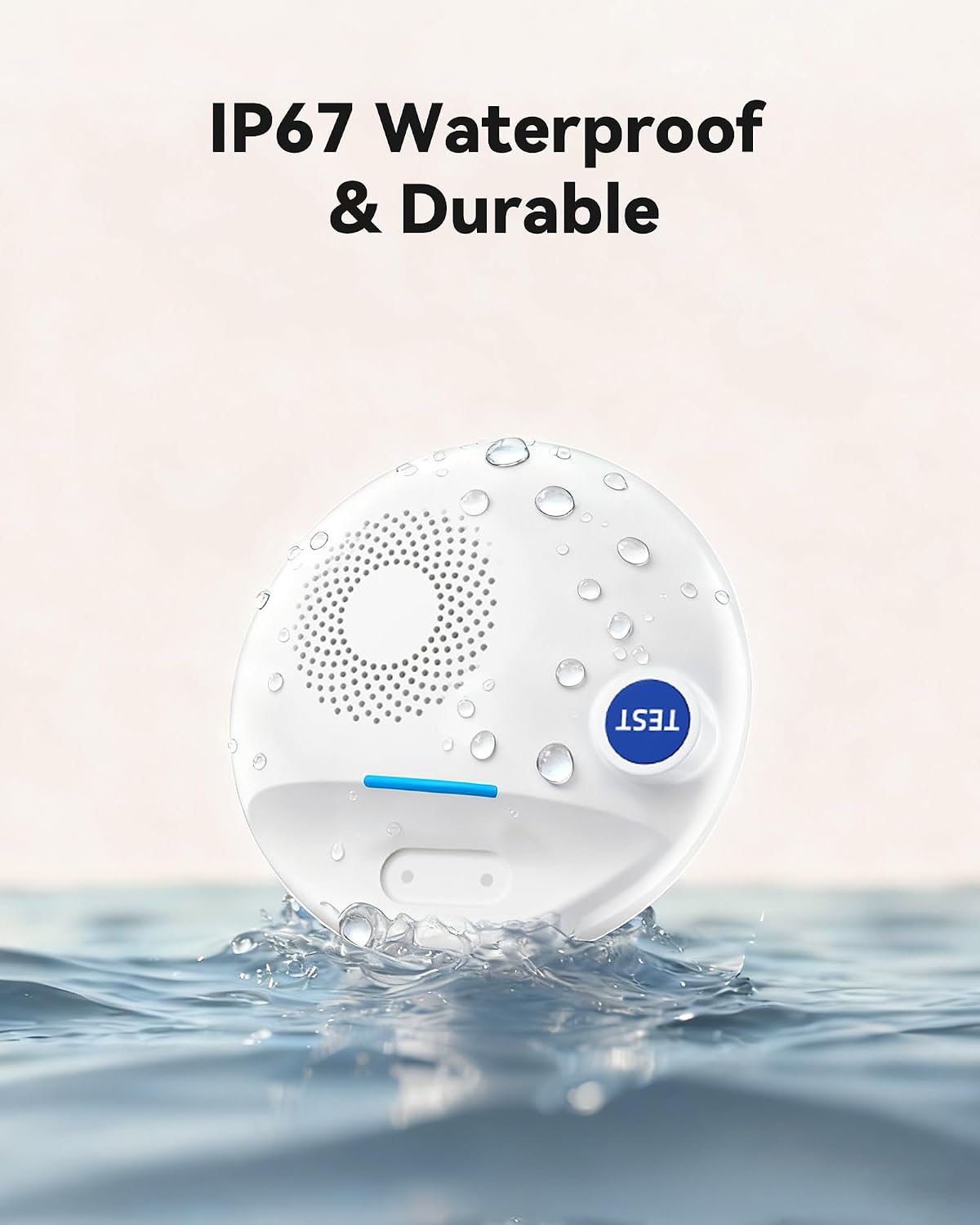 PILSAMAS Wireless Water Leak Detector, Loud Siren Water Sensor Alarm, IP67 | Top and bottom dual metal probes, Rustproof ABS plastic, Real-time drip and flood detection, Great for under sink or basement