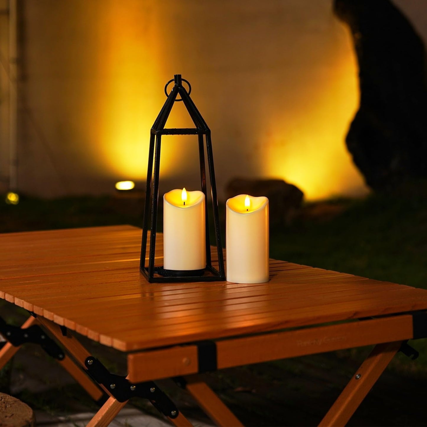 Homemory Dripping Wax Flameless Candles, Battery Operated Candles with Remote Control and Timers, LED Pillar Candles, Electric Fake Candles, 3" x 6", Set of 2