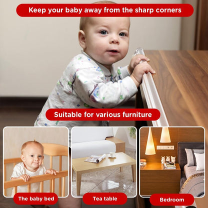 HOMREALM Baby Proofing16.4ft Long (2.75" Wide) Corner Guards Furniture Corner & Edge Safety Bumpers Corner Covers Protectors Baby Proof Bumper & Cushion to Cover Sharp Furniture & Table Edges