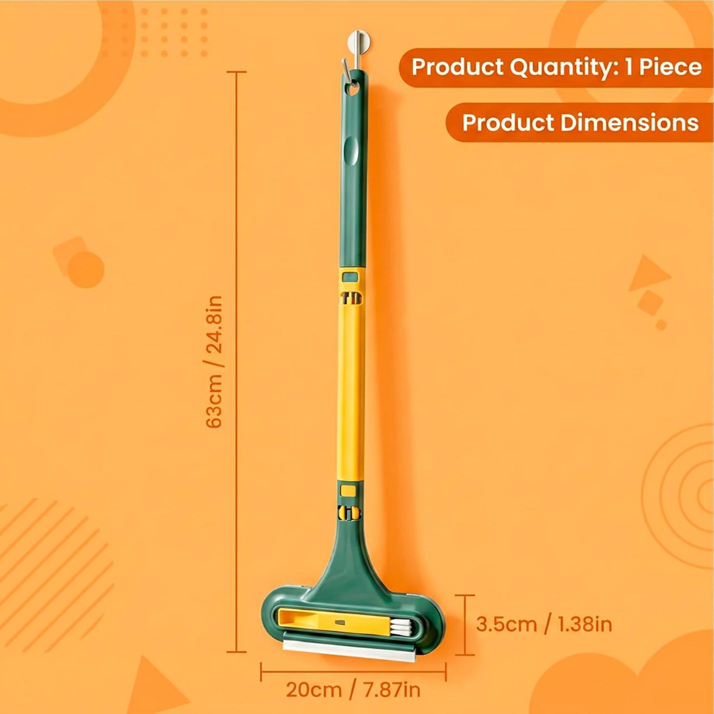 Window Screen Cleaning Brush, 3-in-1 Non-Removable Screen Cleaner Tool, Multi-Surface Cleaning Brush for High-Reach Windows, Car Interiors, and Tight Corners, Lightweight Household Cleaning Solution