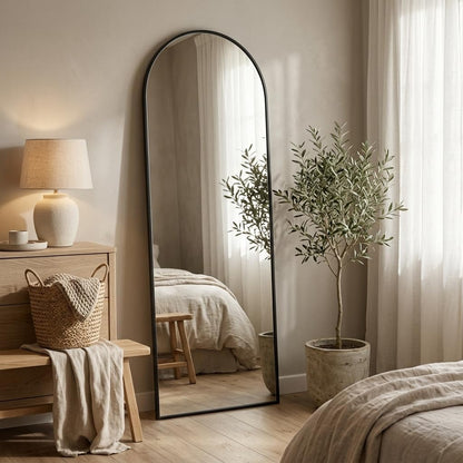 59"x16" Floor Mirror Full Length, Arched Full Length Mirror with Stand, Full Body Mirrors for Bedroom Living Room or Cloakroom Gold