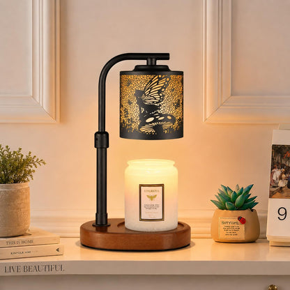kobodon Candle Warmer Lamp with Timer, Electric Candle Lamp Warmer Birthday for Mom Women Home Bedroom Decor Wax Melt Warmer for Scented Wax with Jar Candles (Dragonfly)