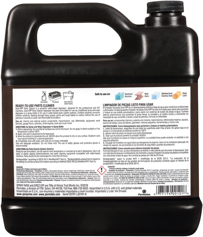 Spray Nine 22732 Grez-Off Heavy Duty Degreaser, 32 oz., Pack of 1