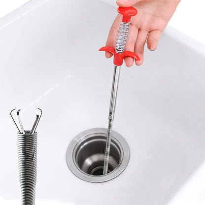 Flexible Grabber Claw Pick Up Reacher Tool with 4 Claws, Drain Snake Hair Clog Remover Tool, Bendable Hose Pickup Reaching Assist Tool for Litter Pick, Toilet, Sewer, Shower, Kitchen Sink (24 Inch)
