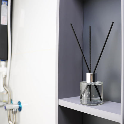 3 Pack Fragrance Reed Diffuser, 50ML Lavender Jasmine Lemongrass Aromatherapy Diffuser Set with 12 Black Fiber Sticks,Air Freshener for Bedroom Bathroom Office, 8.2X 6.6X 2.1 inch