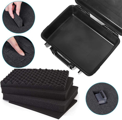 8" Small Hard Case with Pluck Foam Insert, 8.6 x 4.9 x 1.9 Inch - Protective Waterproof Plastic Tiny Box for Storage Medical item, Micro Tools - Lockable, Portable for Travel