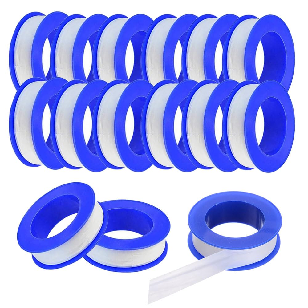 SKYPRO 10 Rolls Thread Seal Tapes, 1/2 PTFE Pipe Sealant Tape Industrial Thread Sealants Plumbers Thread Tape for Leak Water, Plumbers, Plumbing, Airs Head, Thread Pipe(1/2" x394", White)