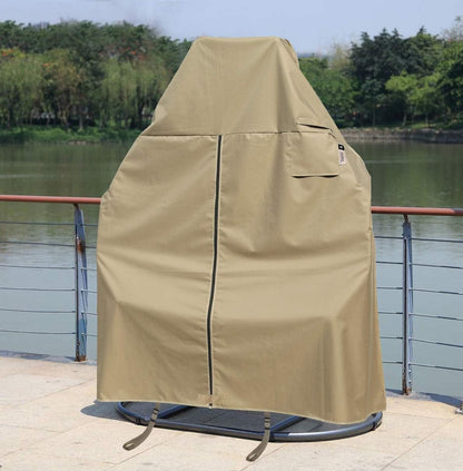 Patio Deck Box Cover, 63x30 Inch Fire Pit Covers with Straps and Handles, Waterproof Heavy Duty Outdoor Furniture Winter Cover for Keter, Suncast, Lifetime Container