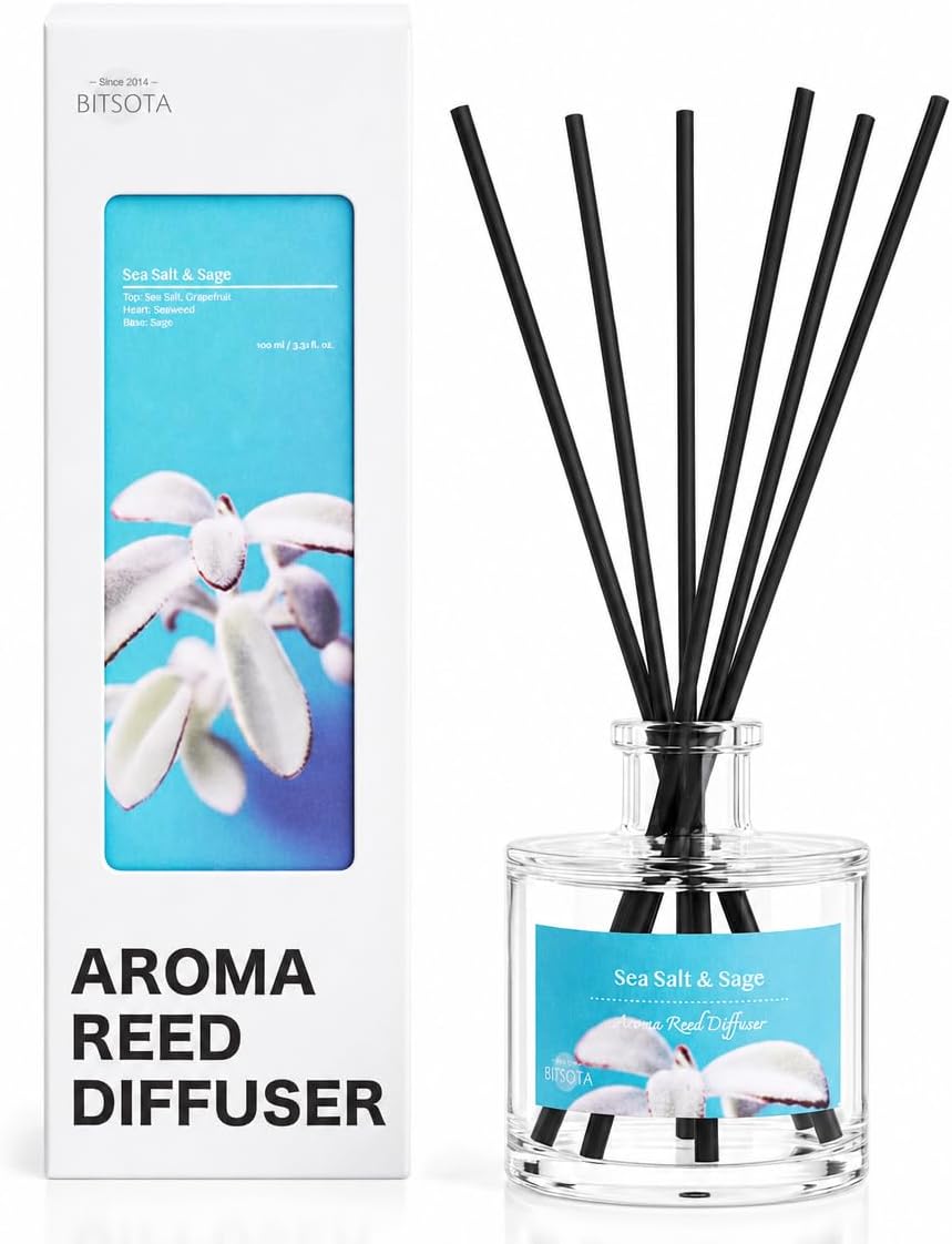 Reed Diffuser Set, Lavender & Rose 3.52 oz (100ml) Scented Diffuser with Sticks Home Fragrance Reed Diffuser for Bathroom Shelf Decor, Ideal Gift for Woman
