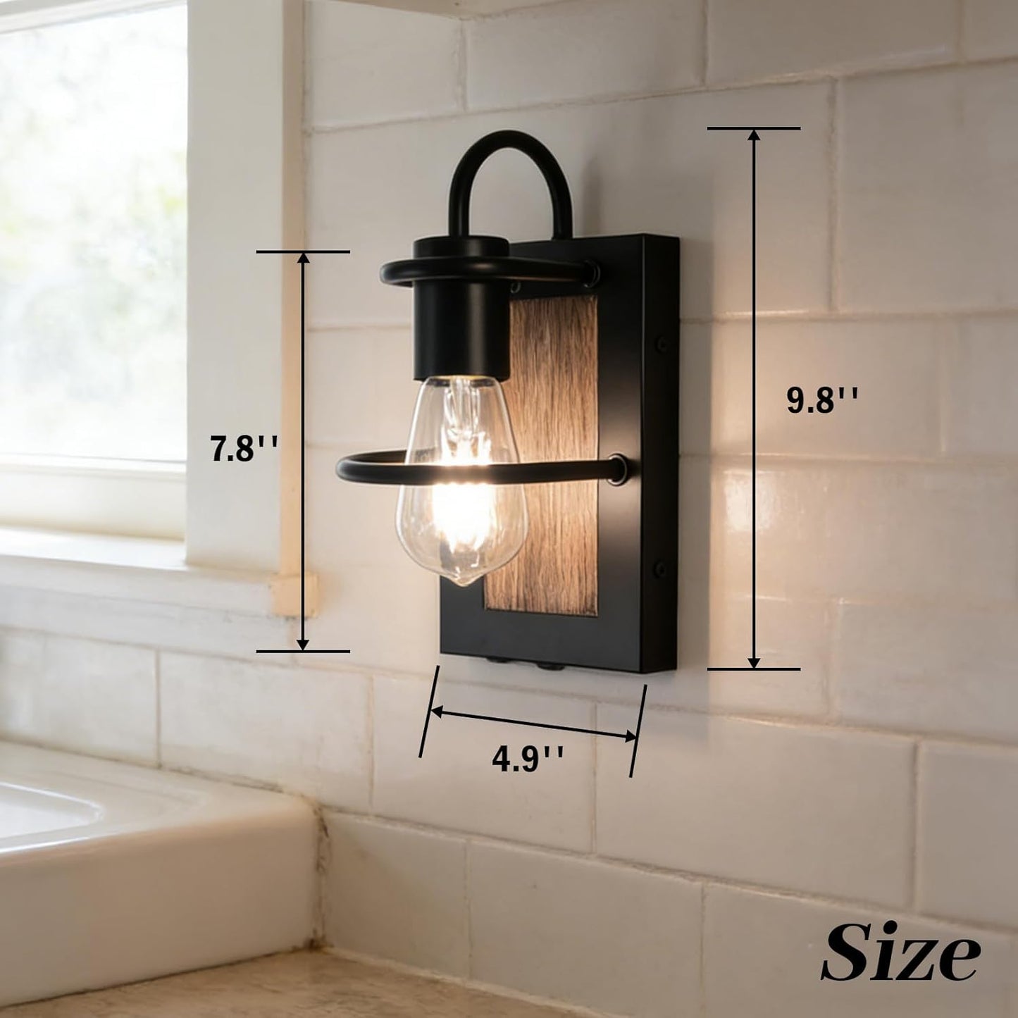 Wireless Battery Operated Wall Sconce Set of 2,Dimmable, Rechargeable with Remote & Touch Control, Industrial Vintage Design,No Wiring Installation, 8000mAh,Timmer,Magnetic Mount