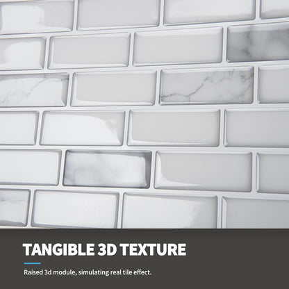 Art3d 10-Sheet Kitchen Backsplash Tiles Peel and Stick, Self Adhesive Wall Tile Sticker for Kitchen Island Bathroom Laundry Room RV Renter 12" x 12" - Jade Green