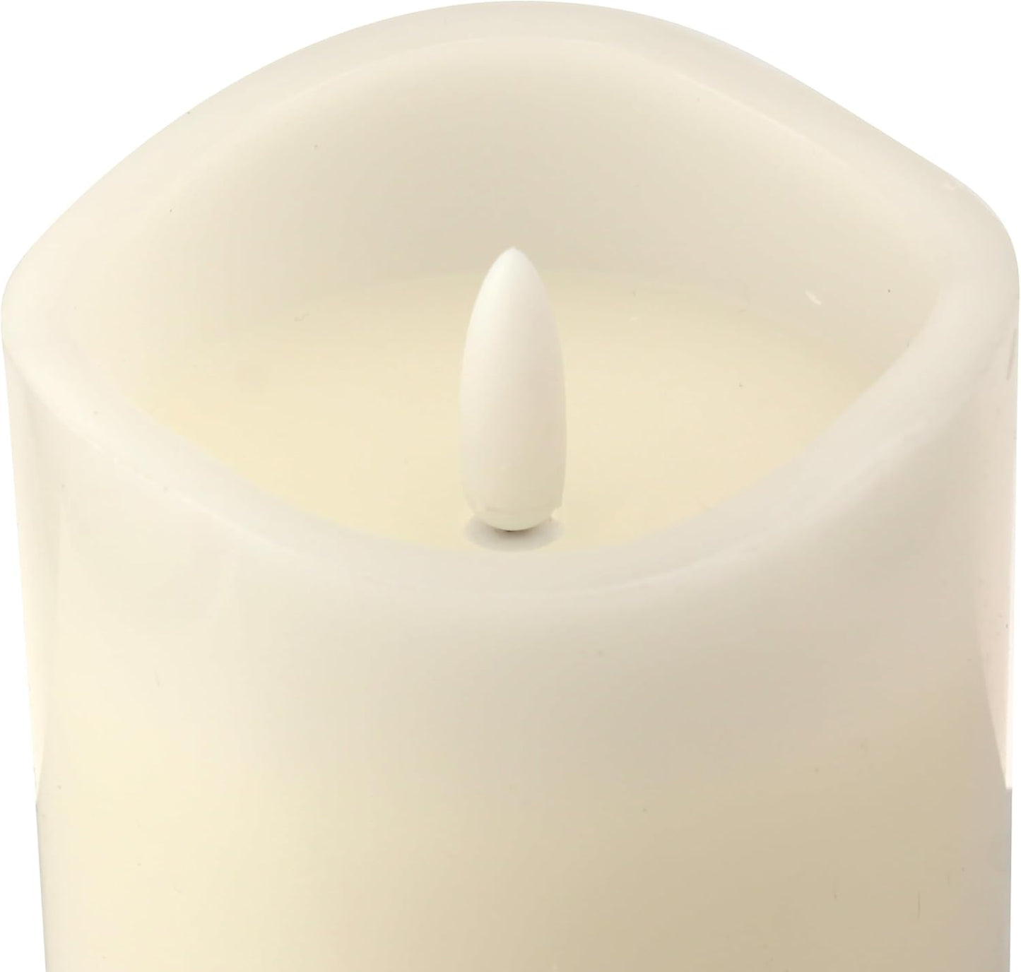 Stonebriar 3 Pack White Real Wax Assorted Size Flameless LED Pillar Candles with Remote and Timer