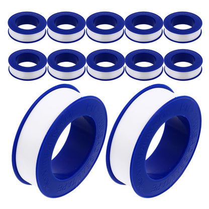 12 Rolls PTFE Tape for Pipe Joints and Pipes High Temperature Resistant Thread Seal Tape Easy to Use for Water Leaks in Industrial Applications