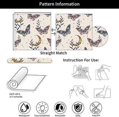 MuralPeel Dark Grey White Poppies Peony Floral Vintage Peel and Stick Wallpaper Self Adhesive Removable Easy Peel Off Stick on Wall Paper for Bedroom Cabinet Renter