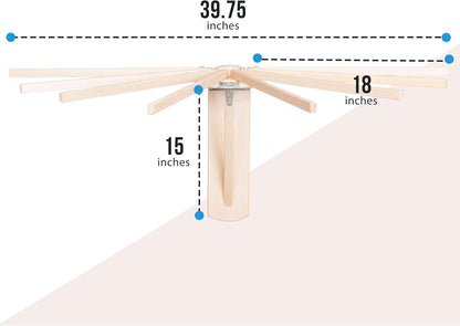 Pennsylvania Woodworks Wall Mounted Clothes Drying Rack - Heavy Duty, Collapsible Laundry Rack for Drying Clothes - Solid Maple Hardwood Foldable Drying Rack - Made in The USA - (Small)