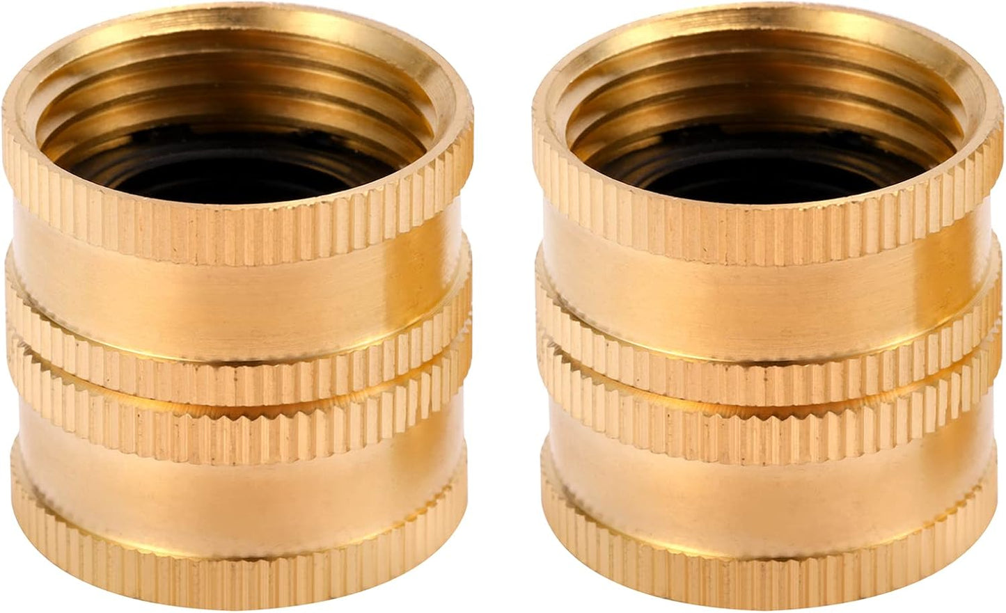 2 Pack 3/4" Garden Hose Connector with Dual Swivel for Male Hose to Male Hose, Double Female