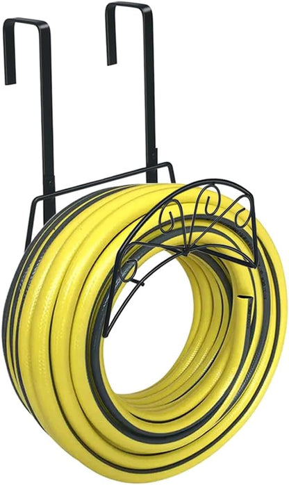 Garden Hose Holder, Sturdy Hose Storage Organizer Reel Rack for Outside Garden Lawn Yard Farm -Wall Mount Or Hanger (White)