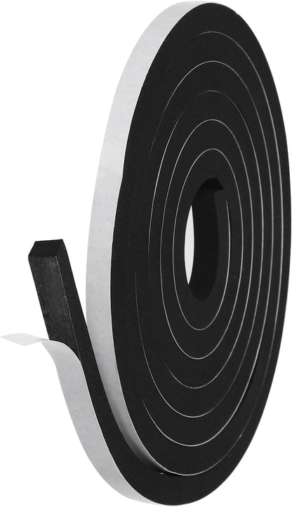 PATIKIL Weather Stripping Door Seal Strip, 3/8 Inch x 1/4 Inch x 32 Ft Self Adhesive Soundproof High Density Foam Tape Insulation for Door Window Air Conditioning, White - Colors A