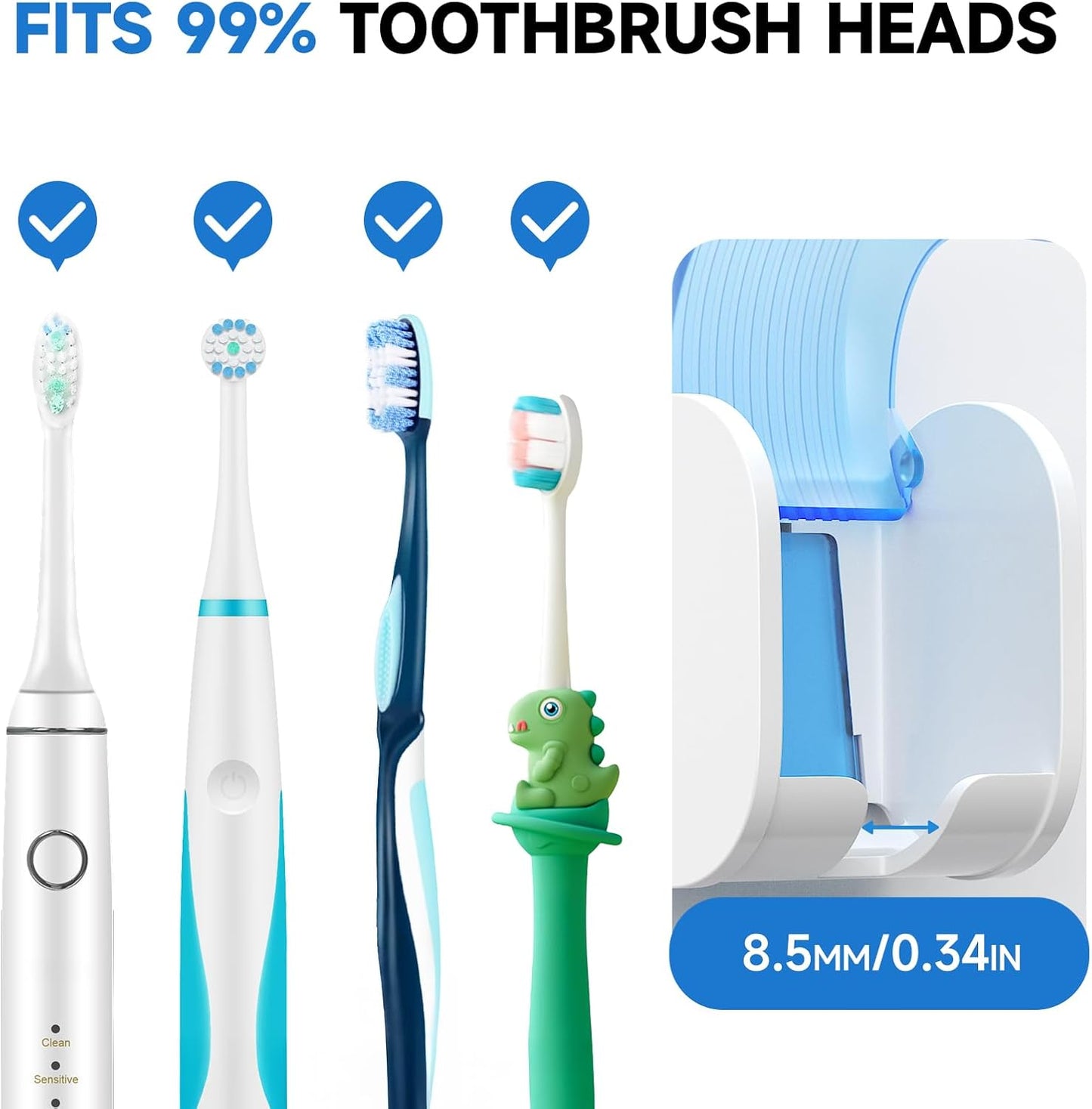 Toothbrush Holders for Bathrooms【Upgrade Single Slot Design】 Toothbrush Holder Wall Mounted with Cover Moisture-Proof and Dust-Proof Toothbrush Storage Organizer for Shower Family and Travel 3PCS