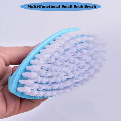 Small Scrub Brush for Cleaning - 4 Pack Scrubbing Brushes with Stiff Nylon Bristles Heavy Duty Cleaning Brush Multi-Purpose Scrub Brushes for Household Cleaning-Small Size