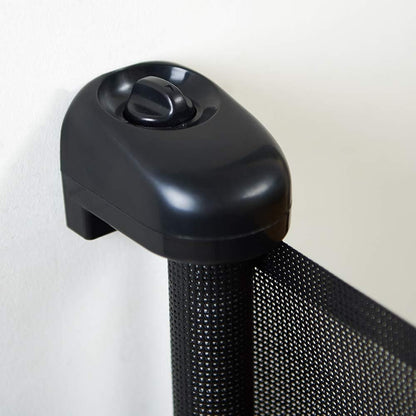 EasyBaby Retractable Baby Gate, 33" Tall, Extends up to 55'' Wide, Black/Child Safety Baby Gates, Pet Retractable Gates for Stairs, Doorways, Hallways, Indoor and Outdoor