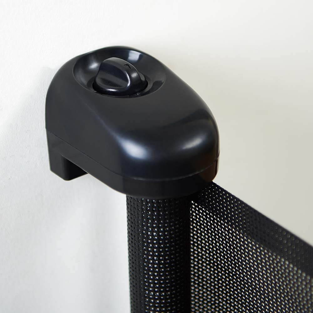 EasyBaby Extra Wide Retractable Baby Gates, 33" Tall, Extends up to 71" Wide, Black/Child Safety, Pet Gates for Stairs, Doorways, Hallways, Indoor and Outdoor