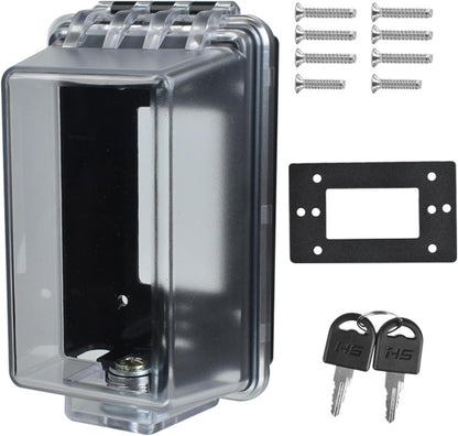 Outdoor Outlet Cover,Standard Single Gang Outlet Cover Weatherproof Enclosure,Rated for Wet Locations, Outdoor Electrical Box Waterproof Plug Covers, 2 pack