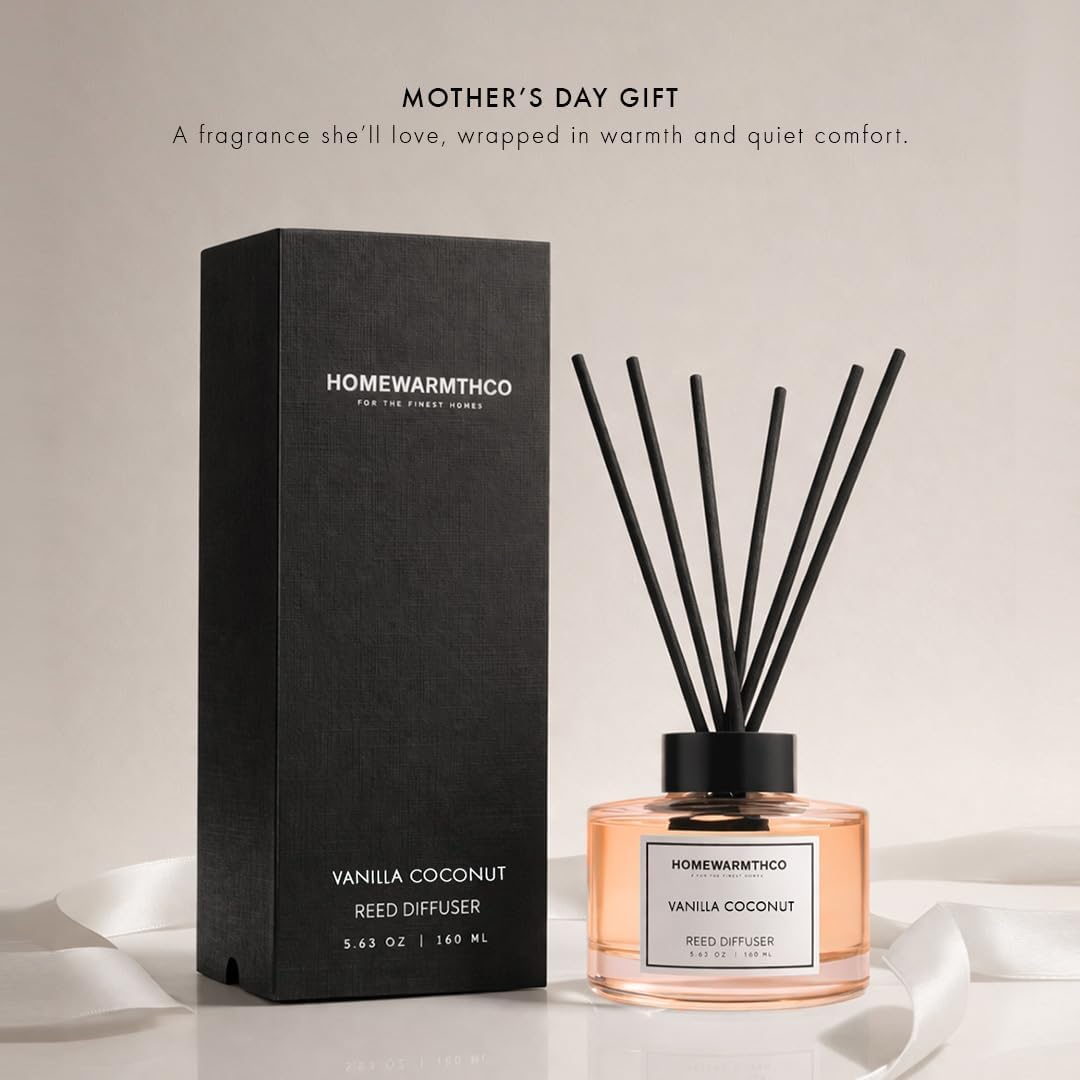 Clean Linen Reed Diffuser Set - Luxury Fragrance Reed Diffusers for Home. Office, Bathroom, Kitchen and Home Decor - Long-Lasting Scent with Non-Toxic Oils (5.63 oz, 160ml)