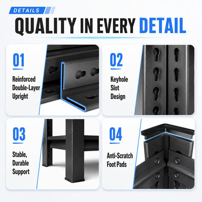 Heavy Duty Over Washer and Dryer Storage Shelf, 4 Tier Adjustable Metal Laundry Room Organizer, Freestanding Utility Shelving Rack, Rust Resistant Steel Storage Shelf, Black, 19.7"Wx 13.8"Dx 44.1"H