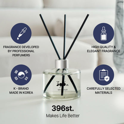 396 st. Reed Diffuser, Baby Powder, 200ml(6.7oz) / Reed Diffuser Sets, Home Fragrance, Scented Oils, Home & Bathroom Décor