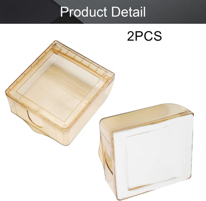 Fielect 2Pcs Weatherproof in Use Outlet Cover Plug Receptacle Protector for Retrofit Siding Construction Transparent 118 Type 210x100x47mm